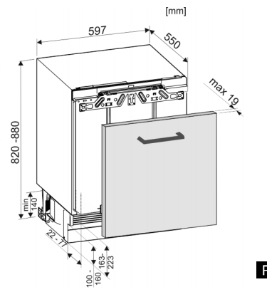 Схема встраивания Холодильник Liebherr UIK1514