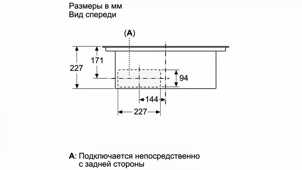 Схема встраивания Варочная панель Neff T47PD7BX2
